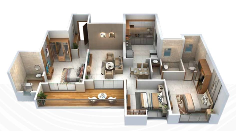GV-insignia-2-Floor-Plan -3 BHK